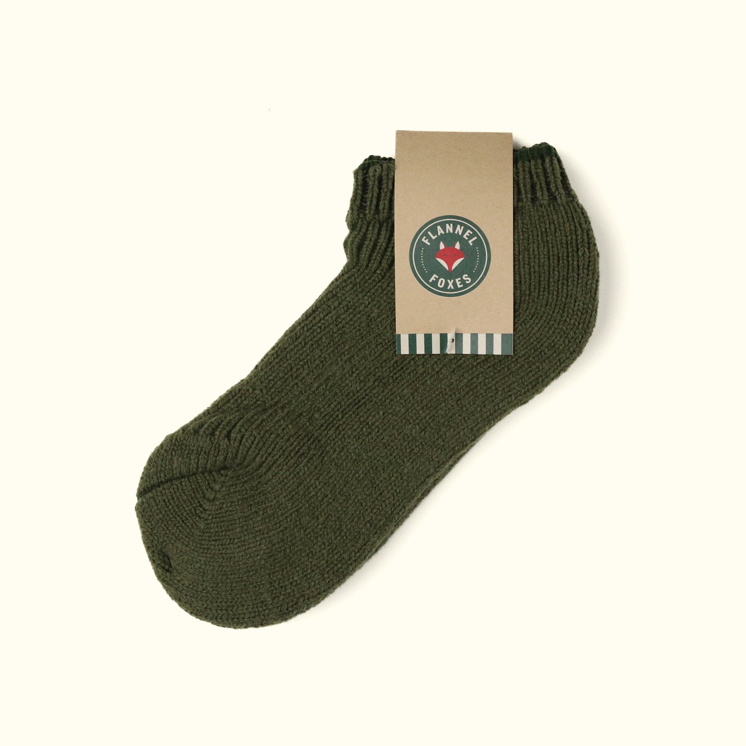 Wool Slipper Socks – Olive