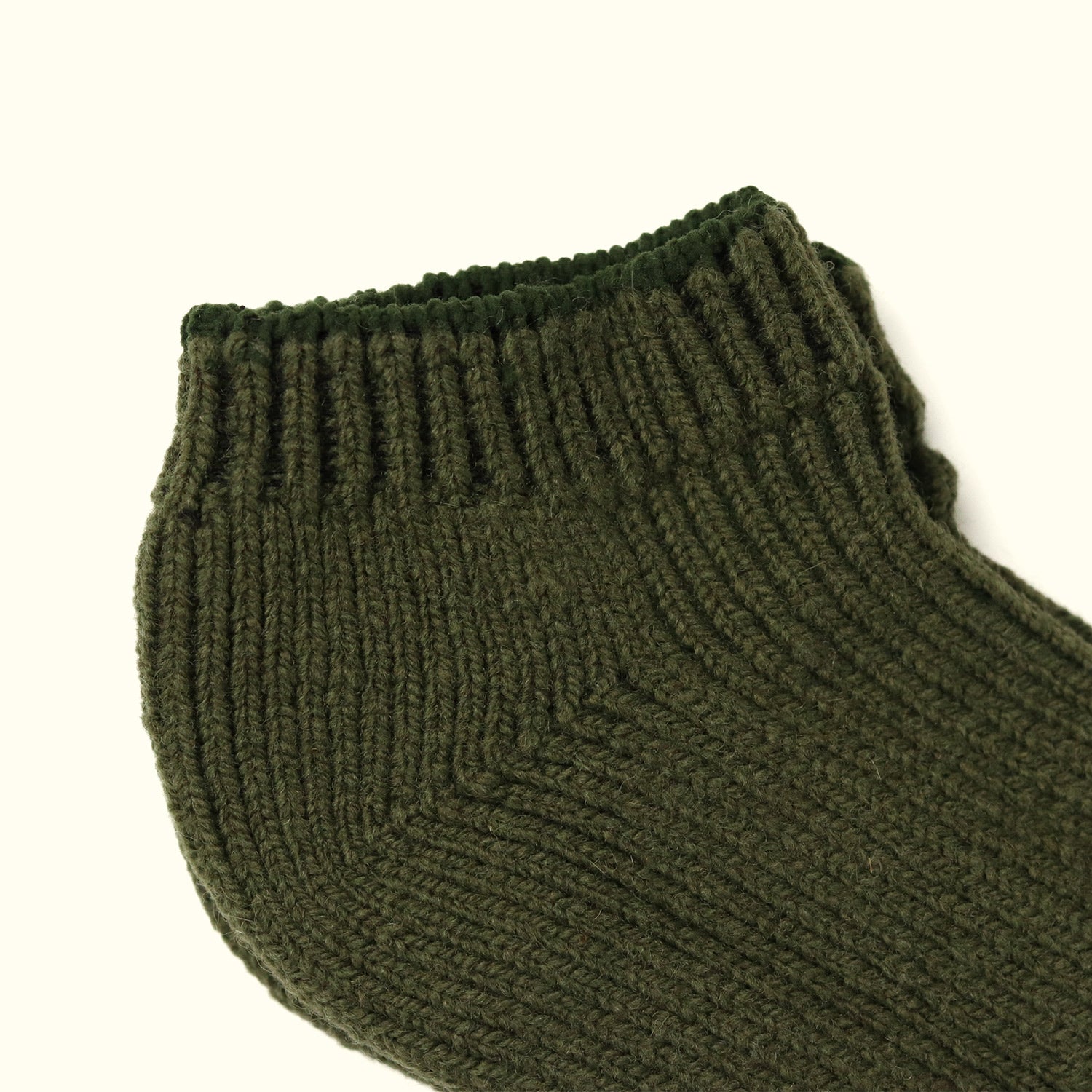 Wool Slipper Socks – Olive