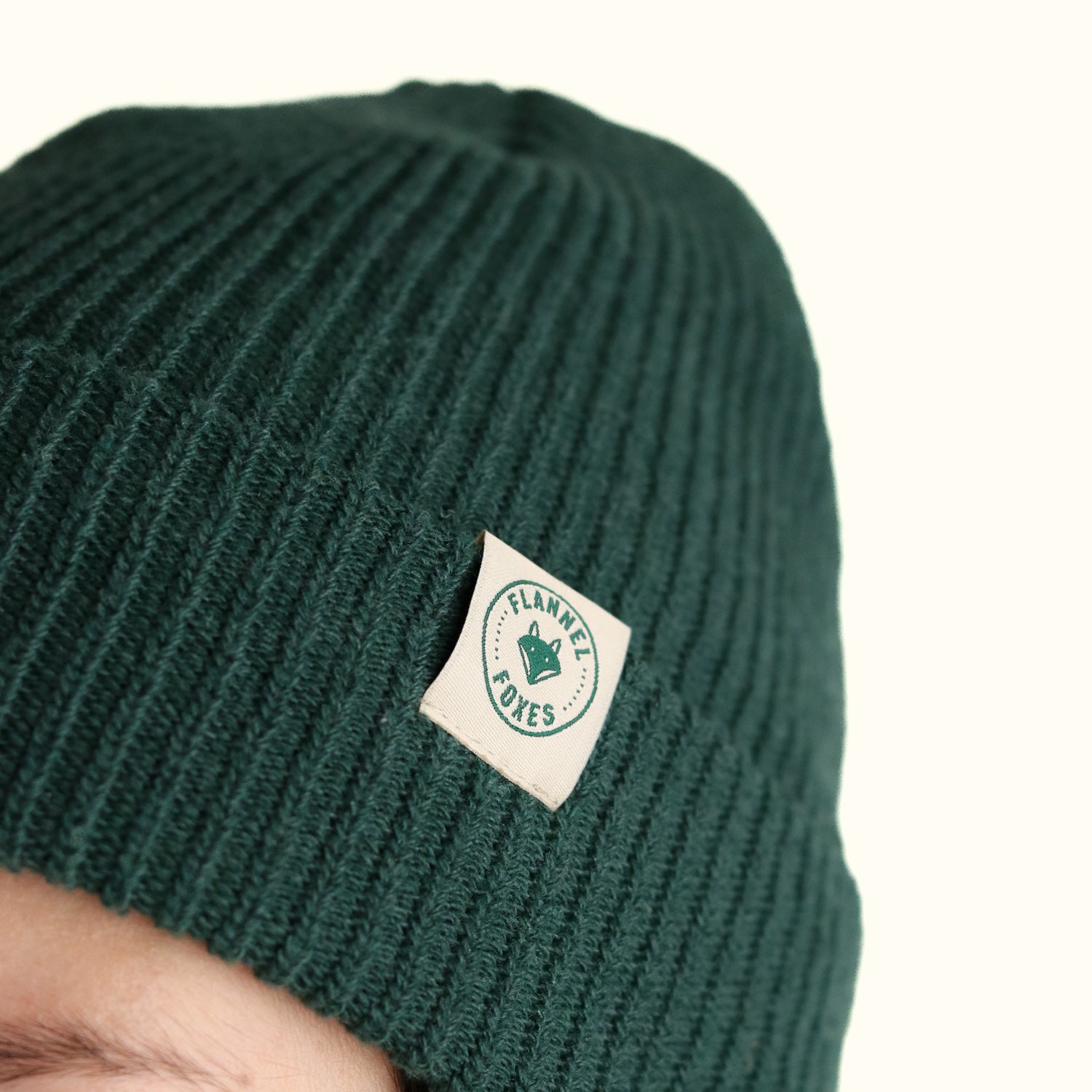 Recycled Cotton Ribbed Toque — Spruce