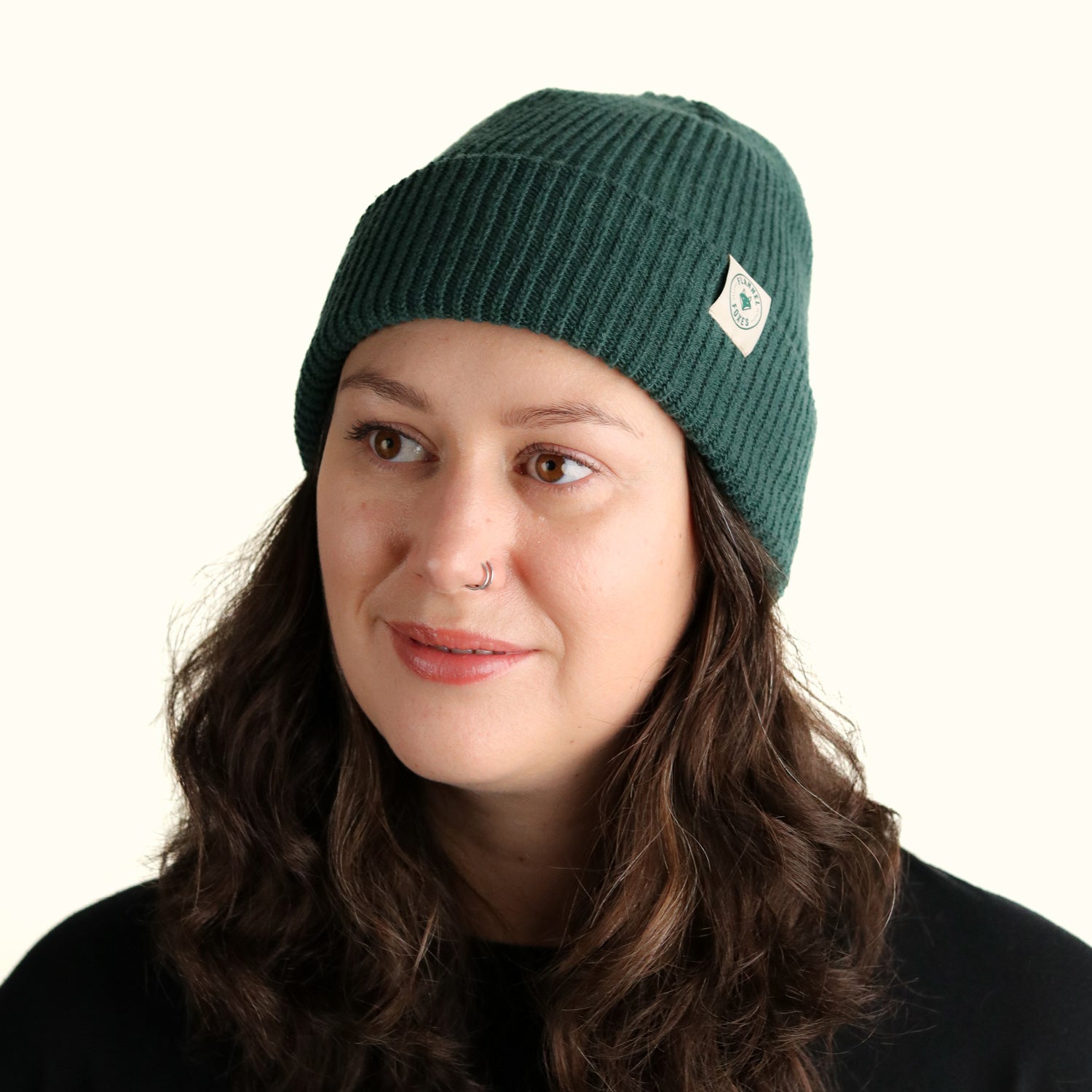 Recycled Cotton Ribbed Toque — Spruce