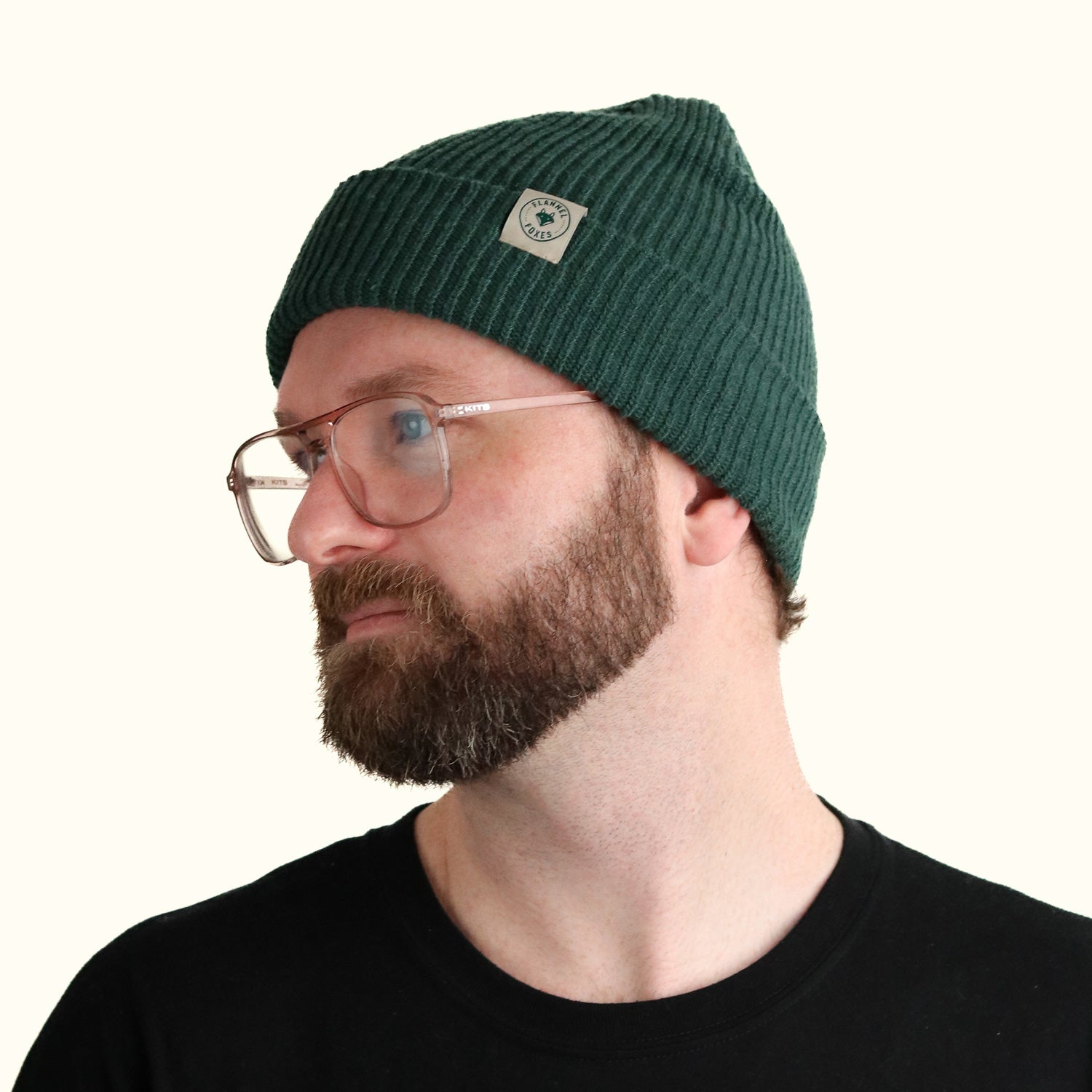 Recycled Cotton Ribbed Toque — Spruce