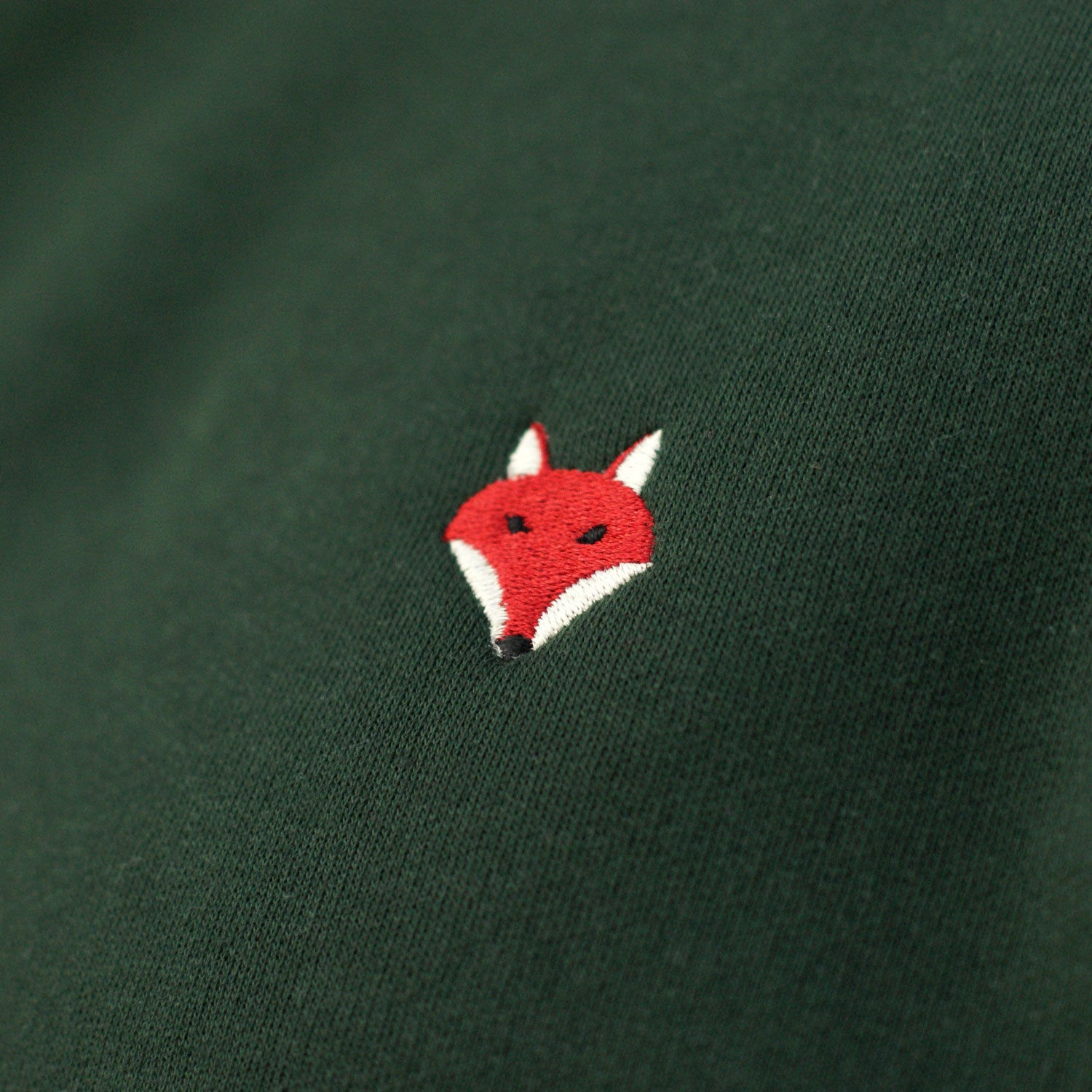 Embroidered Fox Sweatshirt - Forest